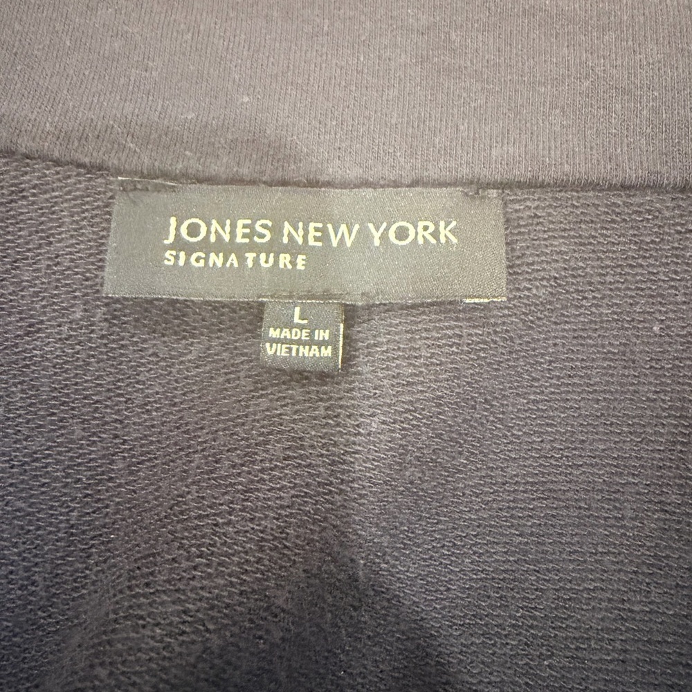 Jones New York Navy Utility Jacket with White Accents - Picture 10 of 13